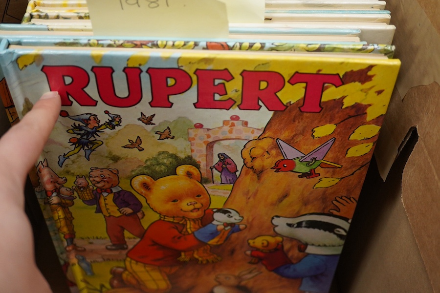 Rupert the Bear Annuals: 1970-2012. coloured pictorial boards, tall 4to. (43). Condition - fair to good.